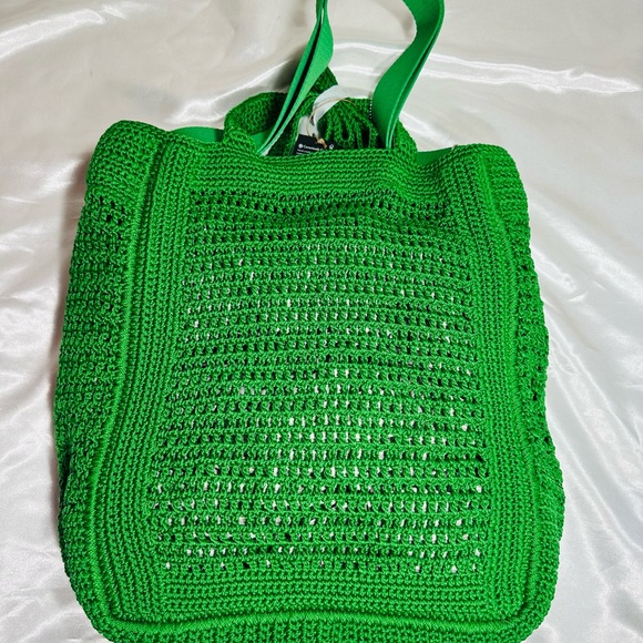 The Sak $99 Belle Large Crochet Handbag Green Lanie Market Tote Purse ST Patrick - Picture 8 of 9